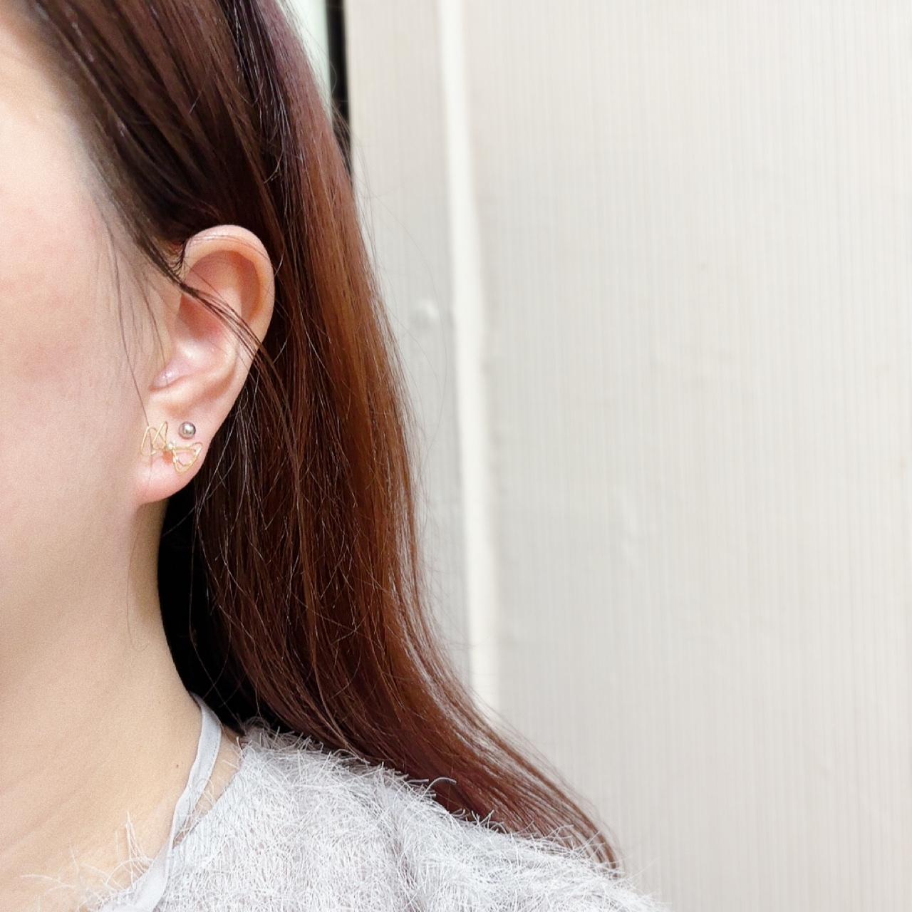 [日本制] 蝴蝶結耳環set