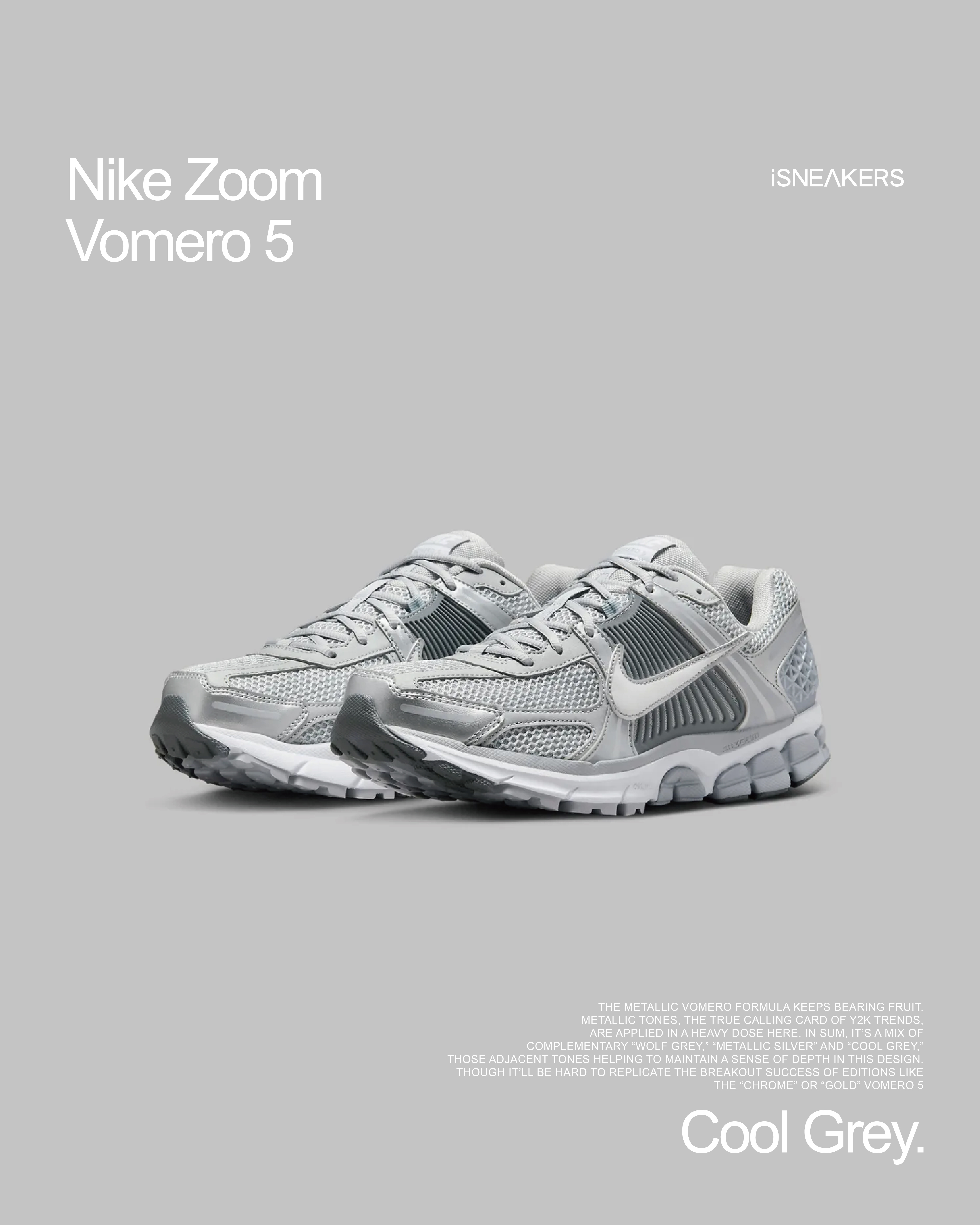 iSNEAKERS｜Nike Zoom Vomero 5 "Cool Grey" 酷灰 FJ4151-003