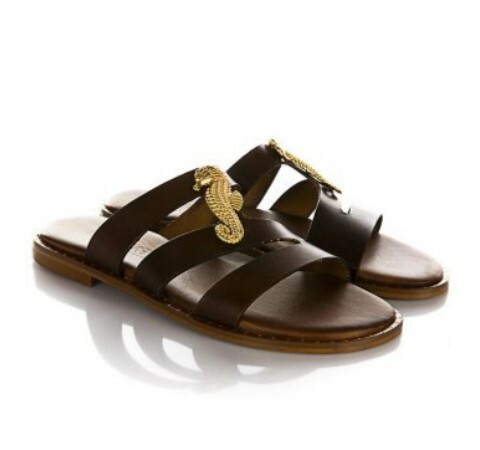 1CY0526-148 CARYATIS 全皮希臘製女神涼鞋啡色 #6279 (S-EU-E)