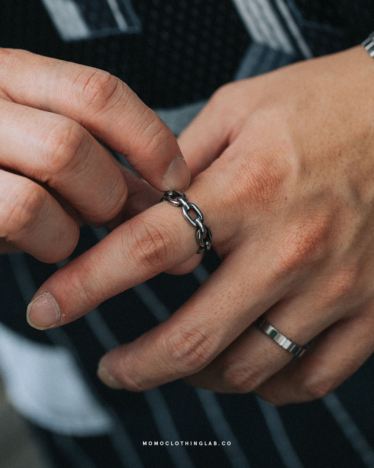 #現貨 (ACCR113) 正韓鋼戒 復古鏤空鍊條戒