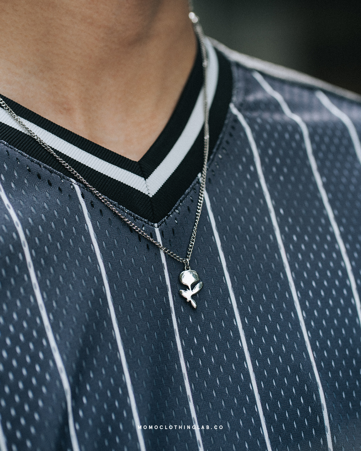 #現貨 (ACCN114) 正韓鋼項鍊 玫瑰吊墜