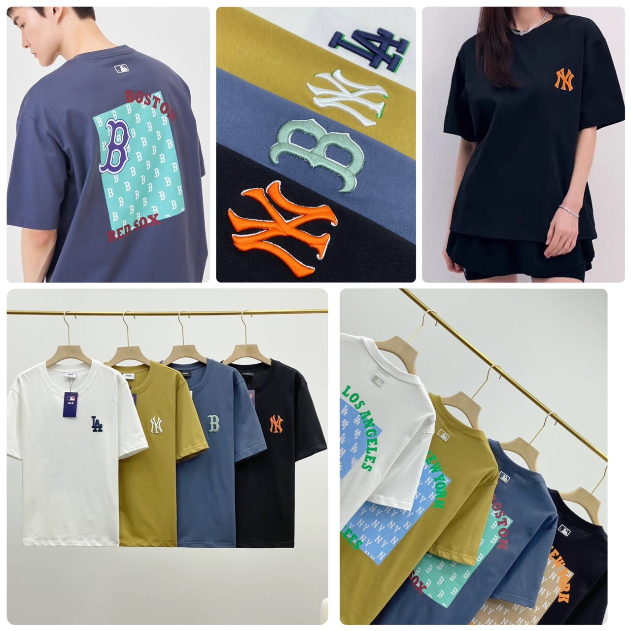 MLB 前胸立體logo刺繡Tee- 2400947