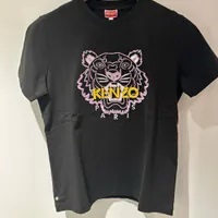 [S] KENZO WOMEN LOOSE FIT TS BICOLOR TIGER,BLACK, PFD62TS0874SY-99J (SK179)