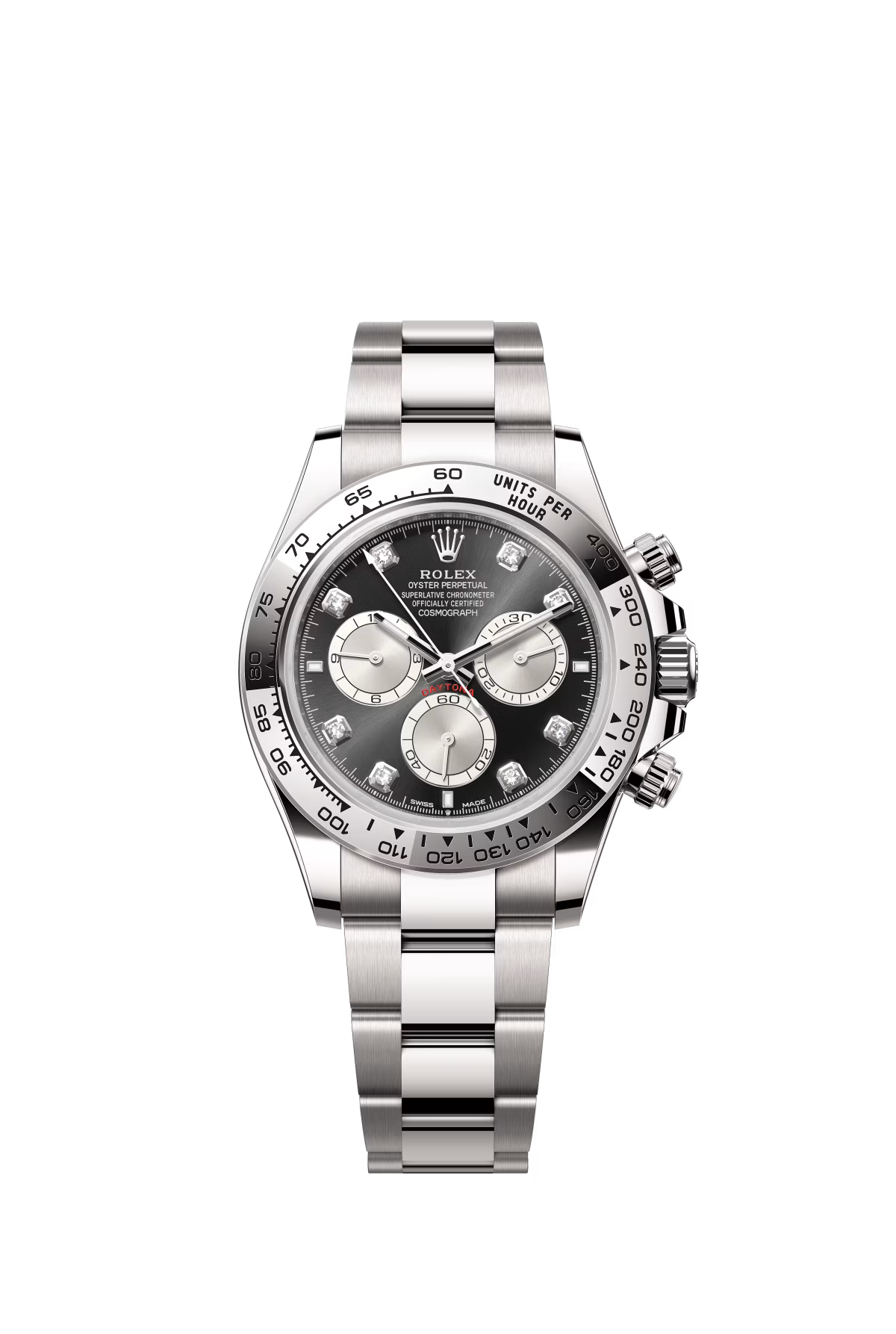 BRAND NEW ROLEX 126509G 126509 COSMOGRAPH DAYTONA BLACK DIAL WITH DIAMOND WHITE GOLD OYSTER 40 MM