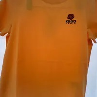 [S] KENZO WOMEN CREST LOGO CLASSIC T-SHIRT,ORANGE, PFC62TS0124SO-36 (SK196)