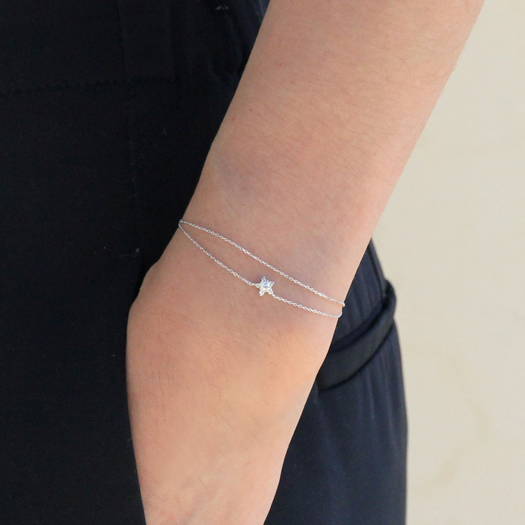 鑽石星星18K雙層手錬