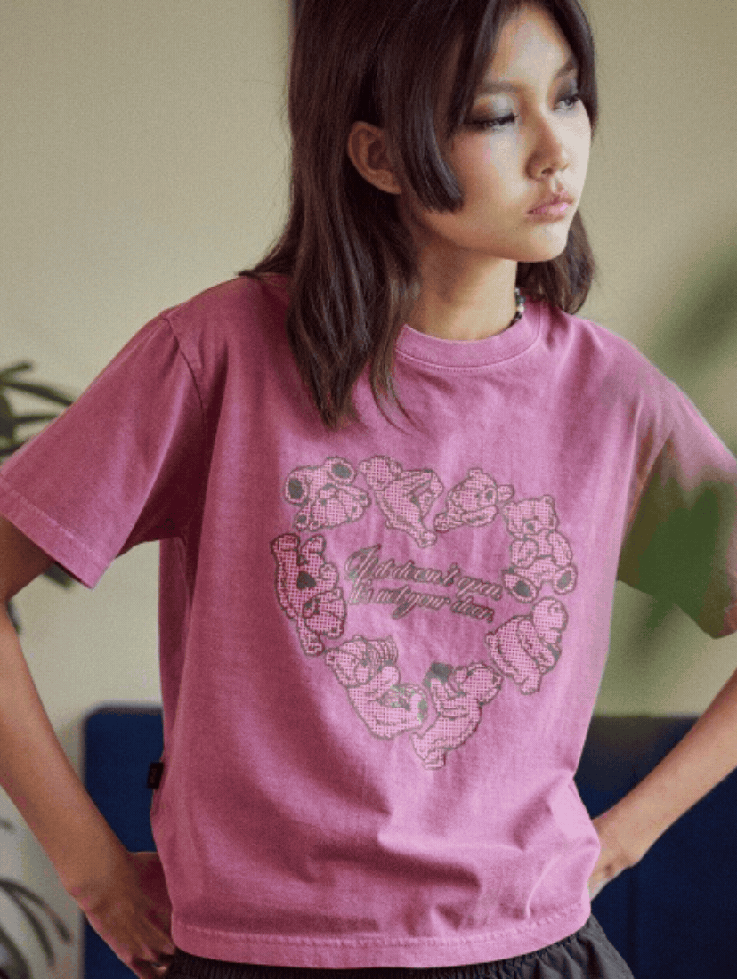 【CPGN STUDIO】24SS★ Rough Heart Crop Short Sleeve Tee KR CPGN Rough heart crop short sleeve t-shirt