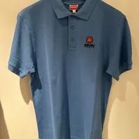 [S] KENZO MEN BOKE FLOWER CREST CLASSIC POLO,BLUE, PFC65PO0024PU-69 (SK235)
