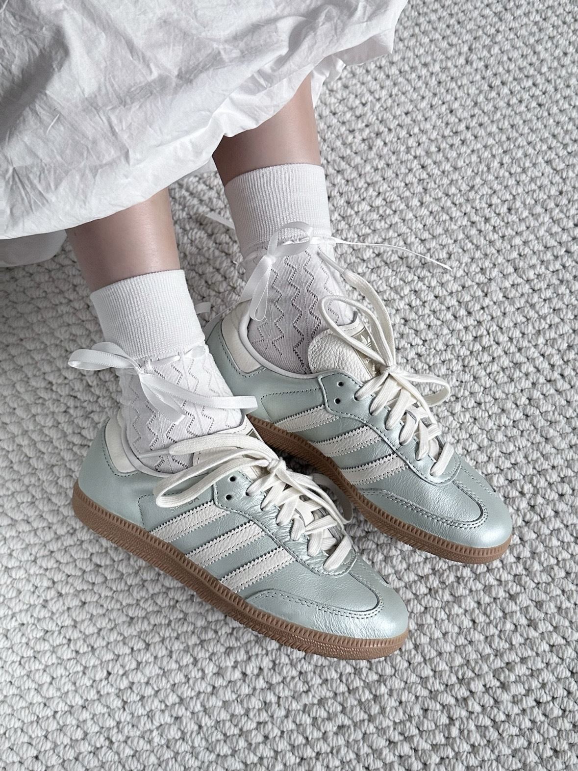 Adidas Samba OG 銀色薄荷