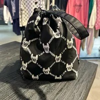 [S] LIFEWORK RADOGRAM REVERSIBLE BUCKET BAG,PATTERN BLACK, LW245BG075191 (SLW468)