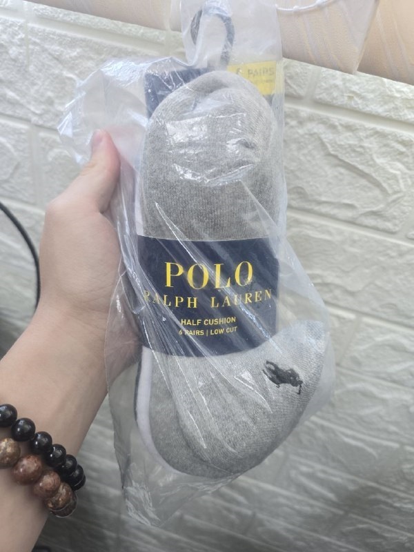 [S] PRL HALF CUSHION 6 PAIRS LOW CUT SOCKS,MIX, 727970PK27-MIX (SRL127)