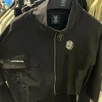 [S] LIFEWORK RADOG ZIP UP CROP JACKET,BLACK, LW242ST88140 (SLW475)
