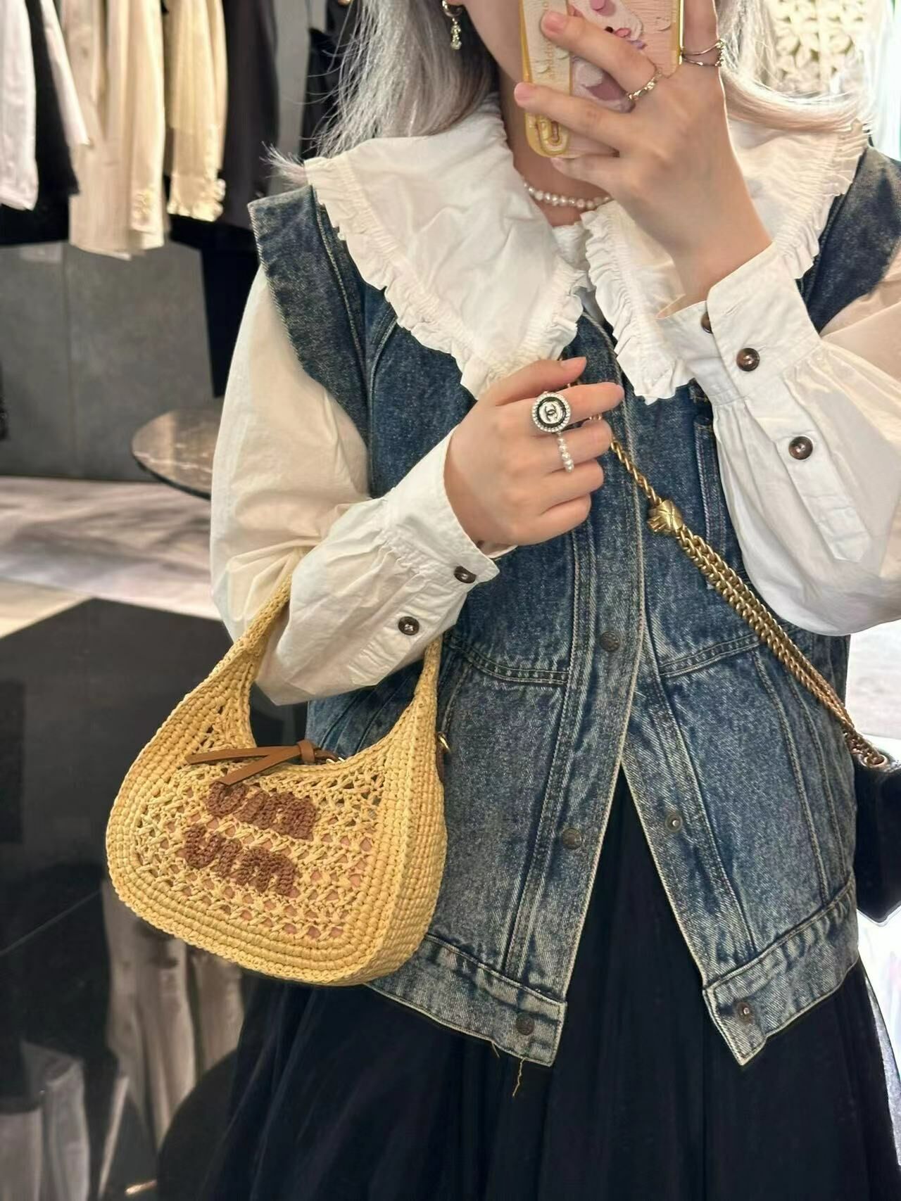 Miumiu 草編wander -T