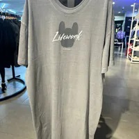 [S] LIFEWORK WOMEN PIGMENT SMOLADOG SHIRT SLEEVED ONE PIECE,LIGHT GREY, LW242OP817132 (SLW479)