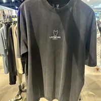 [S] LIFEWORK COMMON PIGMENT SMOLADOG SHORT SLEEVE T-SHIRT,CHARCOAL GREY, LW245TS100136 (SLW488)