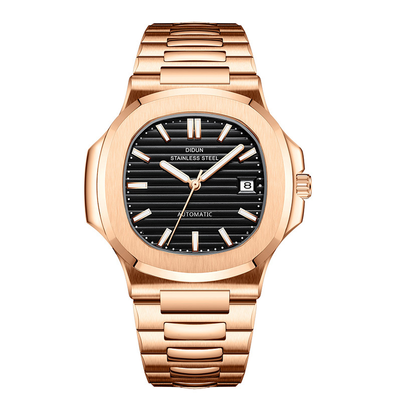 【DIDUN 迪頓】DDN-006 帶日期 鏤空錶蓋 鸚鵡螺系列 機械錶-