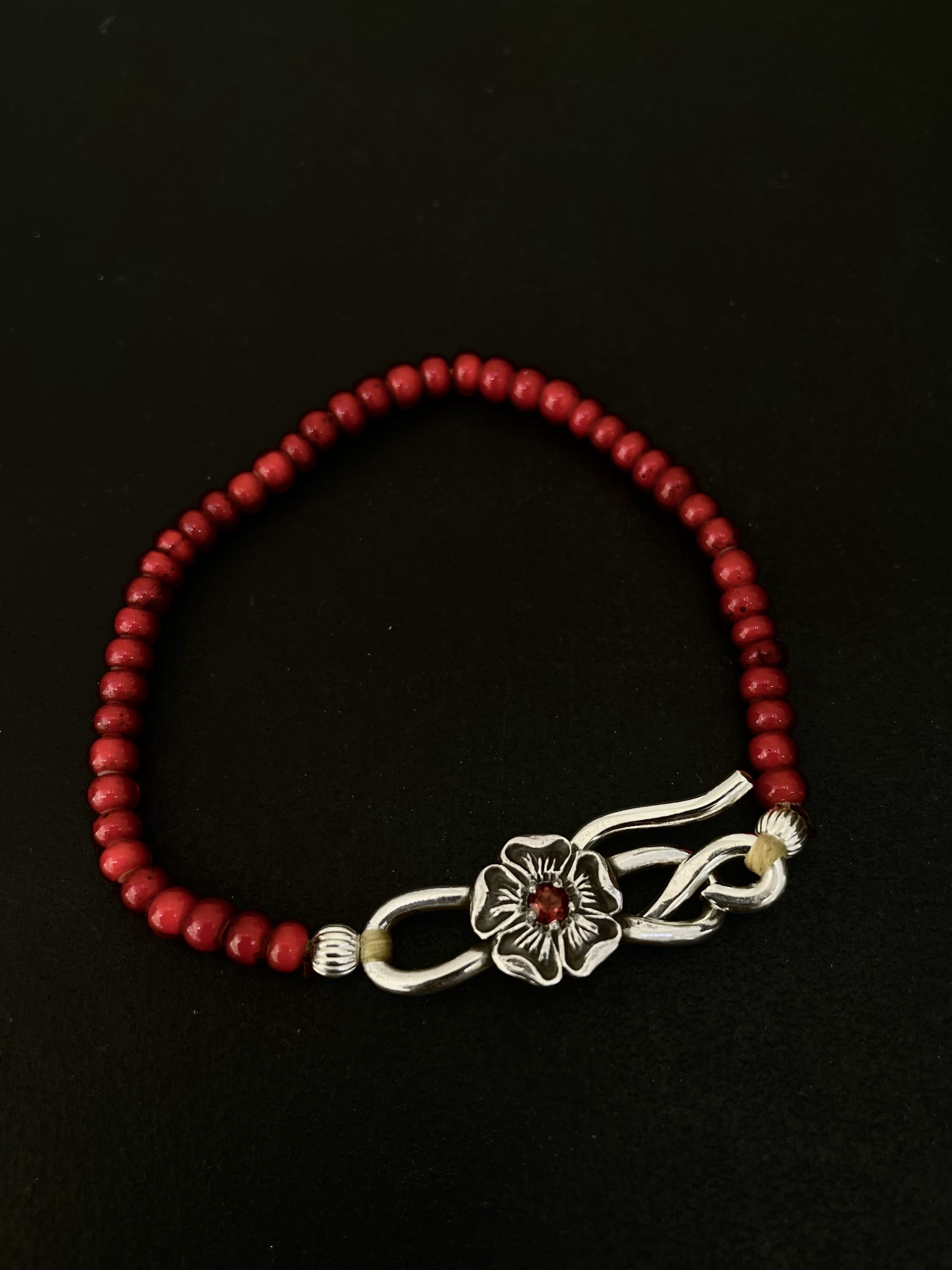 KS Love Rose White Heart Bracelet w/ stone