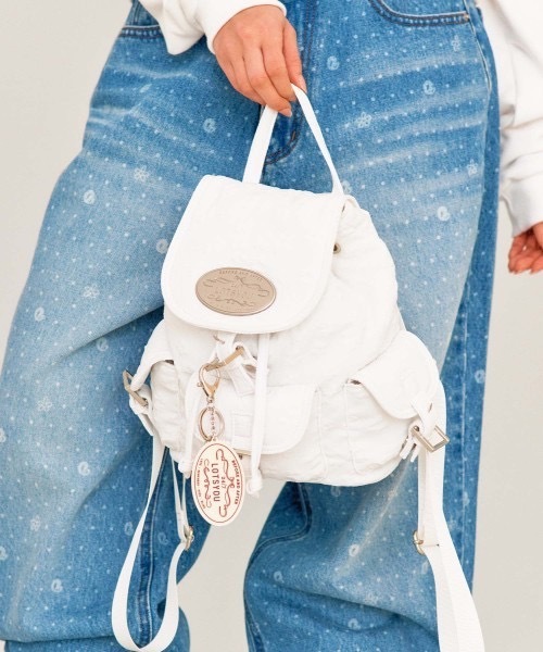 韓國連線🇰🇷 Lotsyou 復古胖胖後背包 Jennie同款 白色 後背包 復古 尼龍/預購