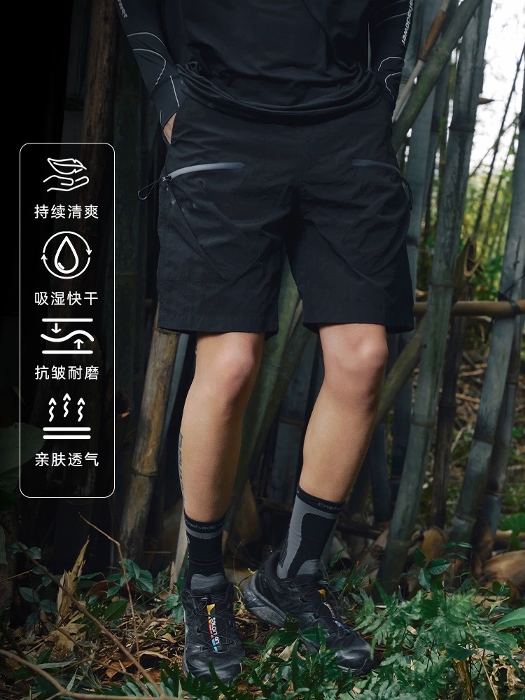 ENshadower隱蔽者 漸層拉鍊工裝短褲五分褲