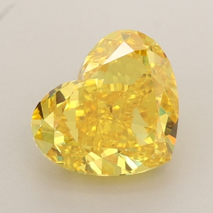IGI 培育黃色心形鑽石 1.28 F.V.Y VS1 VG VG N