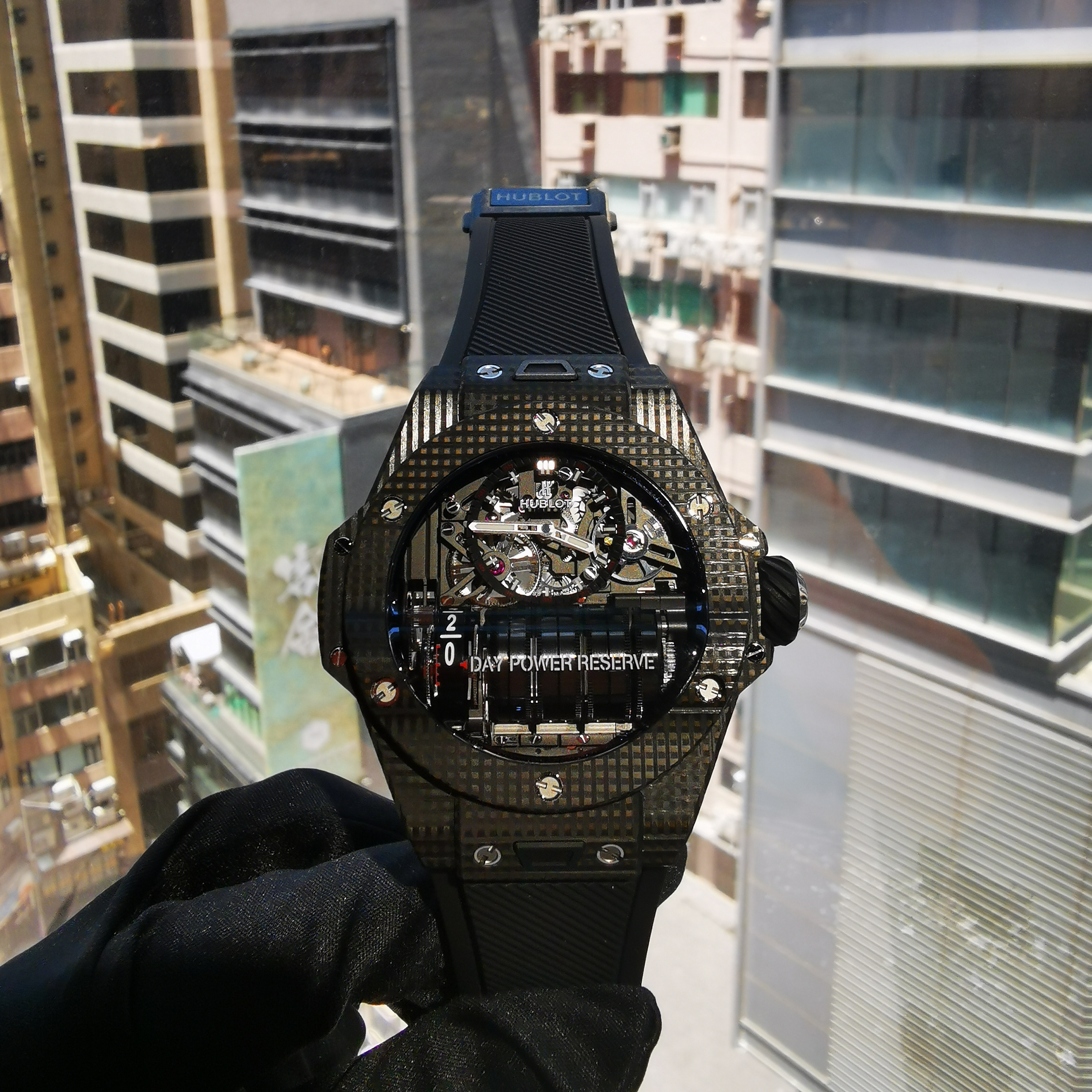 BRAND NEW HUBLOT 911.QD.0123.RX BIG BANG MP-11 POWER RESERVE 14 DAYS KING GOLD 3D CARBON 45 MM boutique exclusive limited 200 pcs