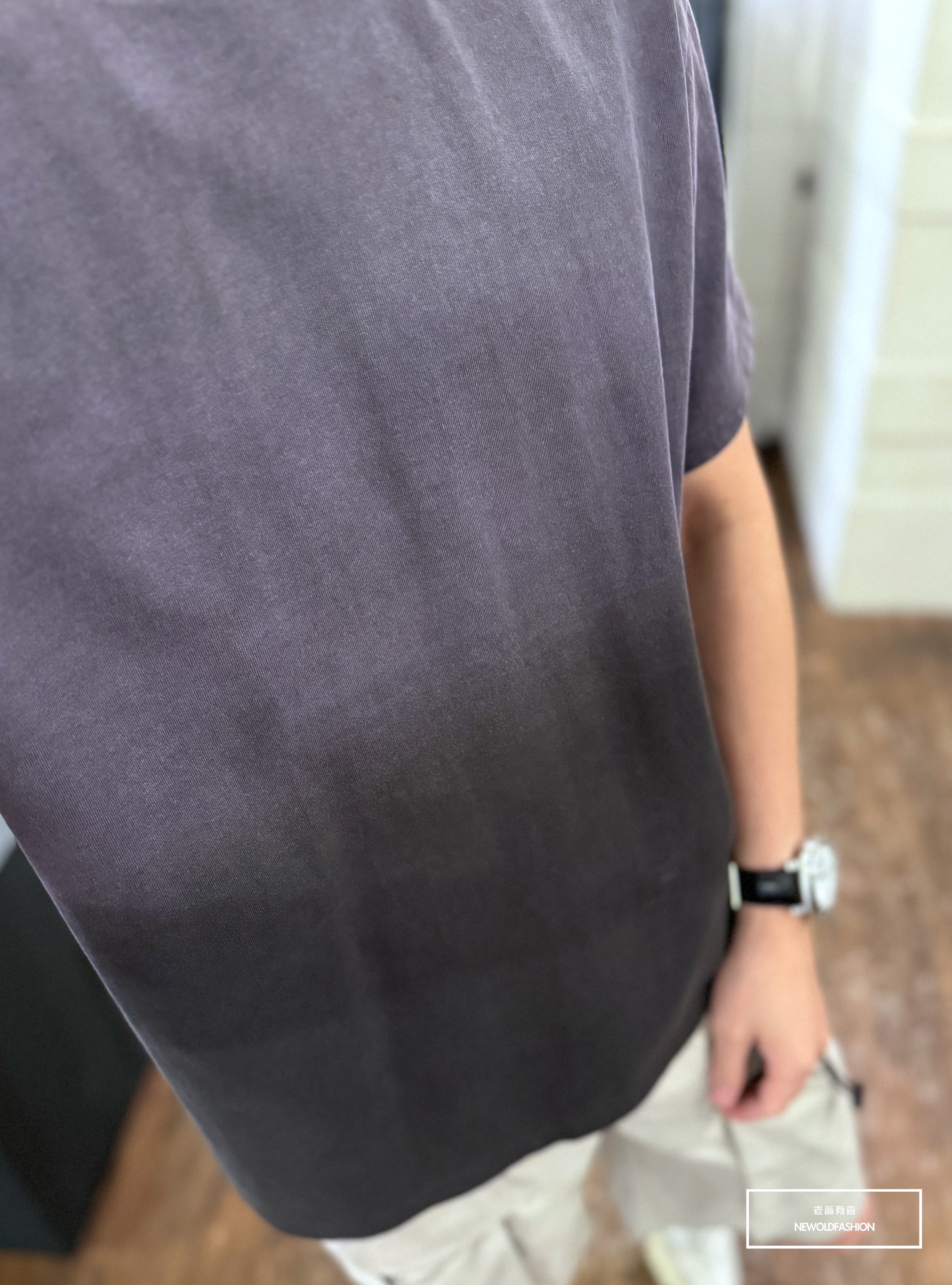 『新品上市』重磅雙色暈染水洗短T(NOF2405S001)-深灰