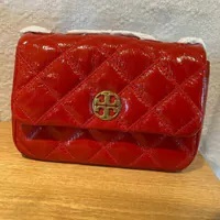[S] TORY BURCH WILLA SHINE SMALL SHOULDER BAG,FIESTA RED, 152051-623 (STB576)
