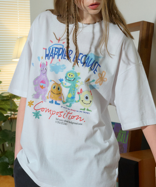 【CPGN STUDIO】24SS★ DTP SOMEHOW Short Sleeve Tee CPGN STUDIO] DTP Happy Day Short Sleeve Tee - 5 color