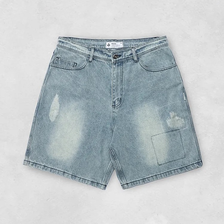 B-SIDE LIGHT WASHED DENIM SHORTS