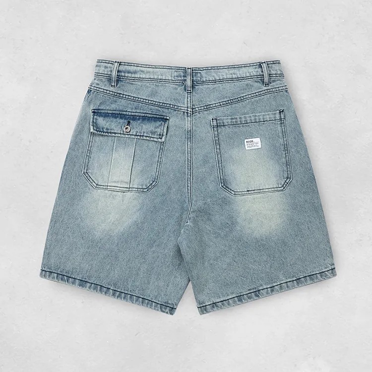 B-SIDE LIGHT WASHED DENIM SHORTS