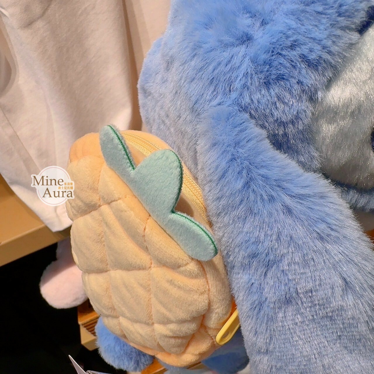 史迪奇 Stitch 鳳梨後背包 絨毛 娃娃 造型 斜背 小包 星際寶貝 Lilo & Stitch -香港迪士尼樂園