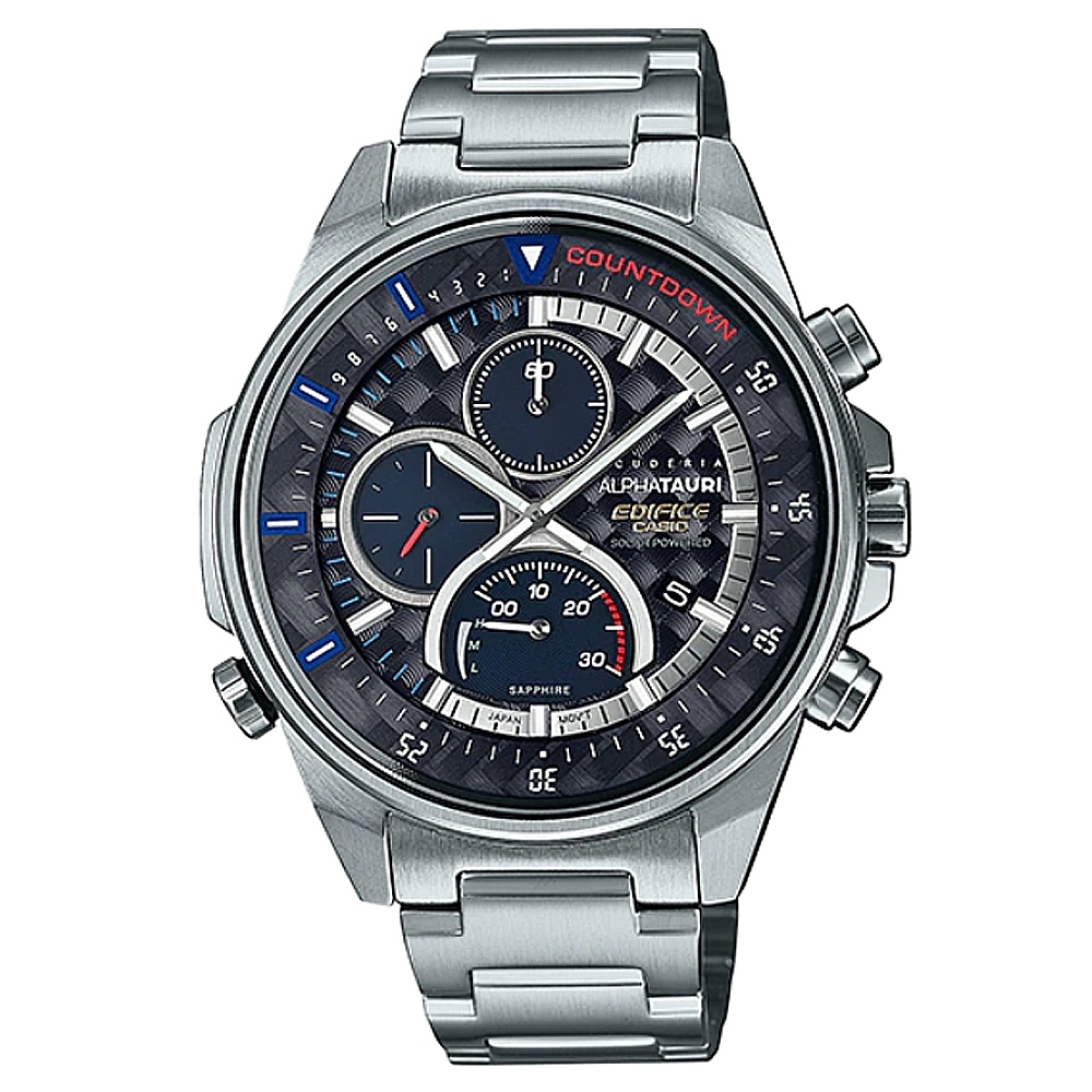 Casio Edifice EFS-S590AT-1A 纖薄 太陽能 藍寶石鏡面 F1 聯乘版 手錶 (香港行貨)