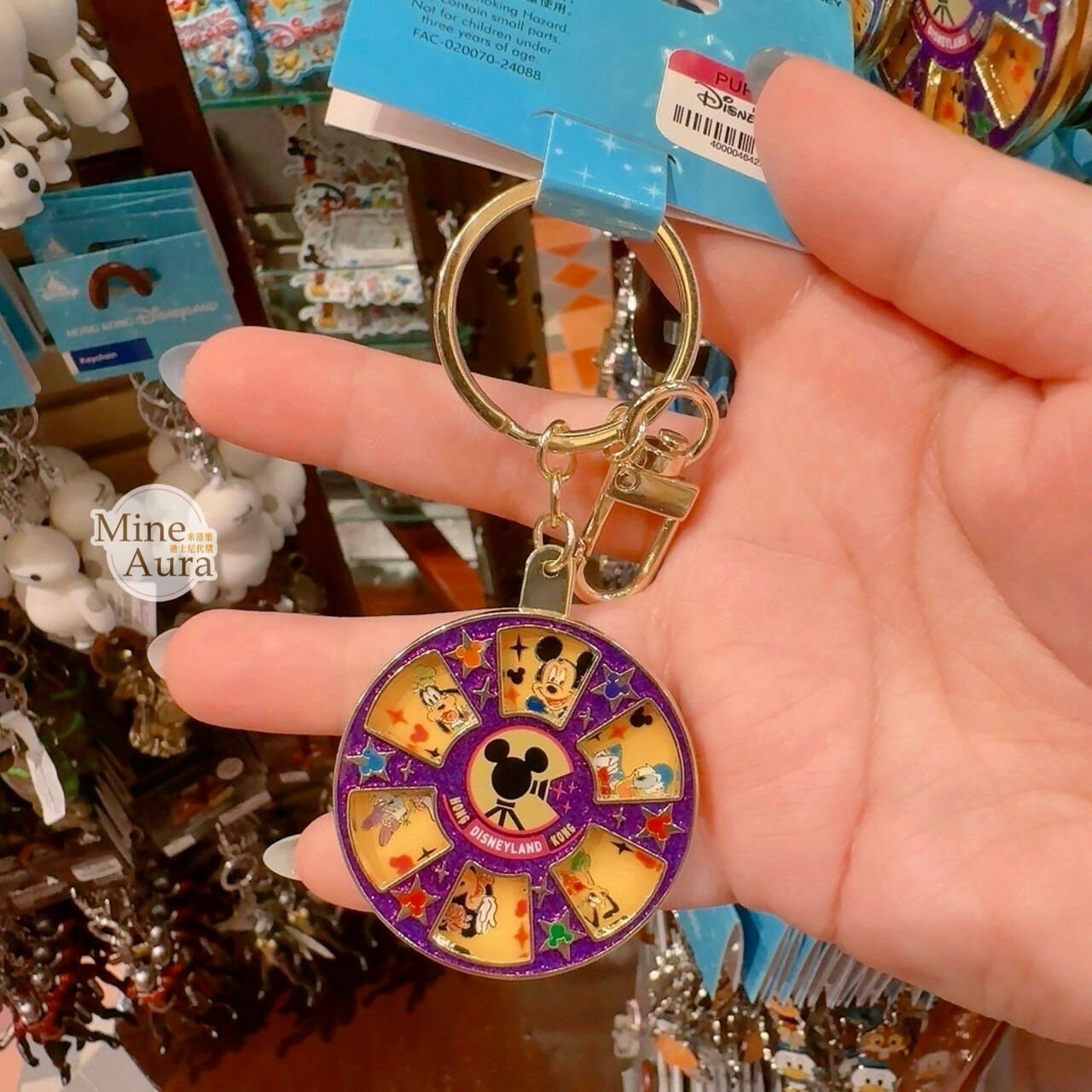米奇 Mickey 米奇頭攝影機 轉盤造型 鑰匙圈 吊飾 -香港迪士尼樂園