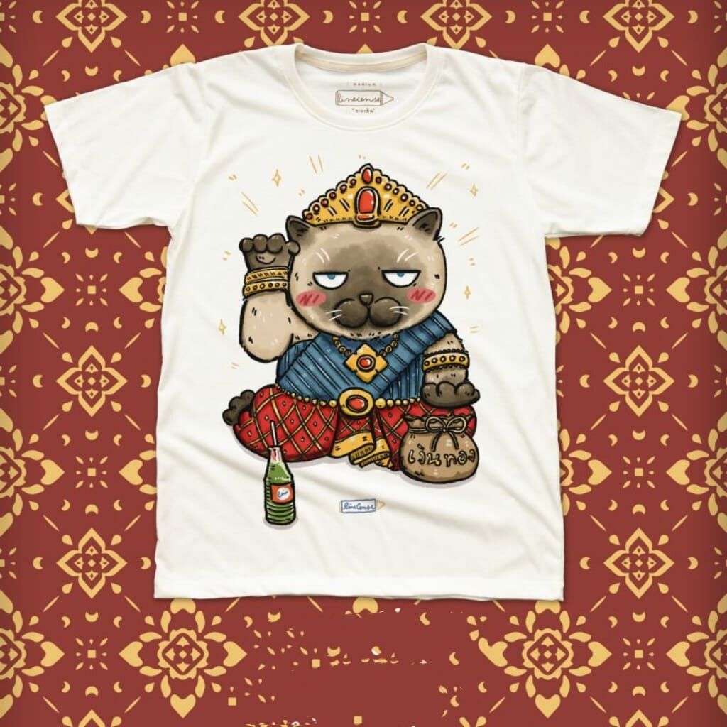 🇹🇭 泰國 招財女神造型貓貓 T-Shirts  (T6/L254)