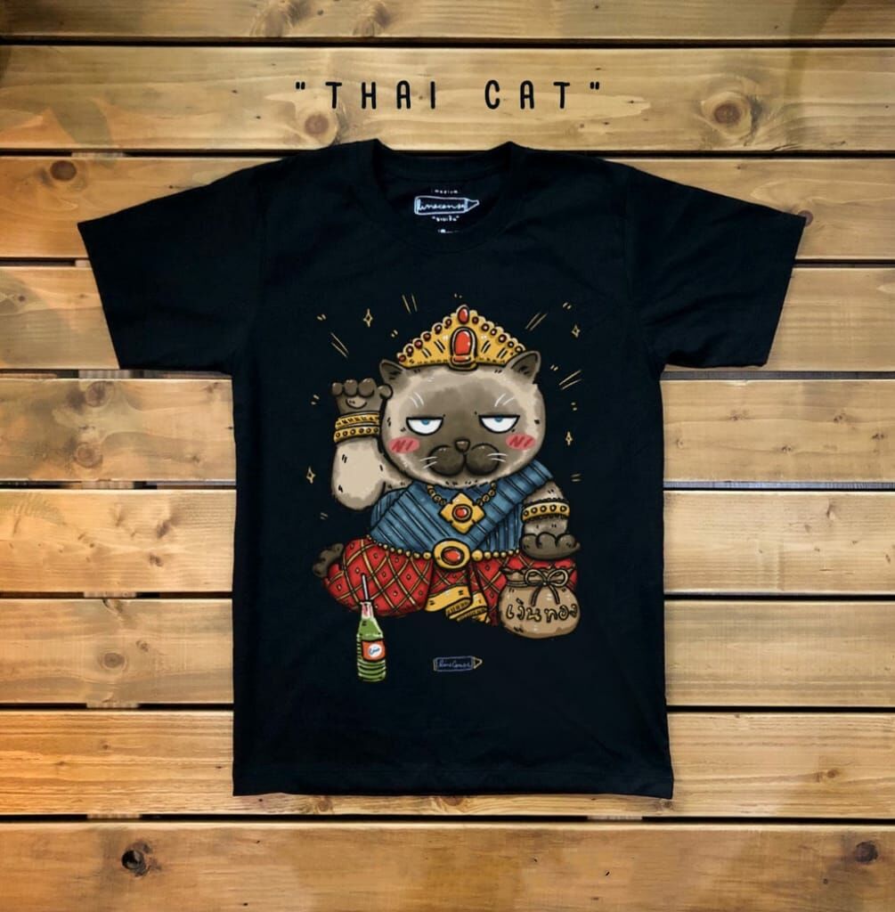 🇹🇭 泰國 招財女神造型貓貓 T-Shirts  (T6/L254)