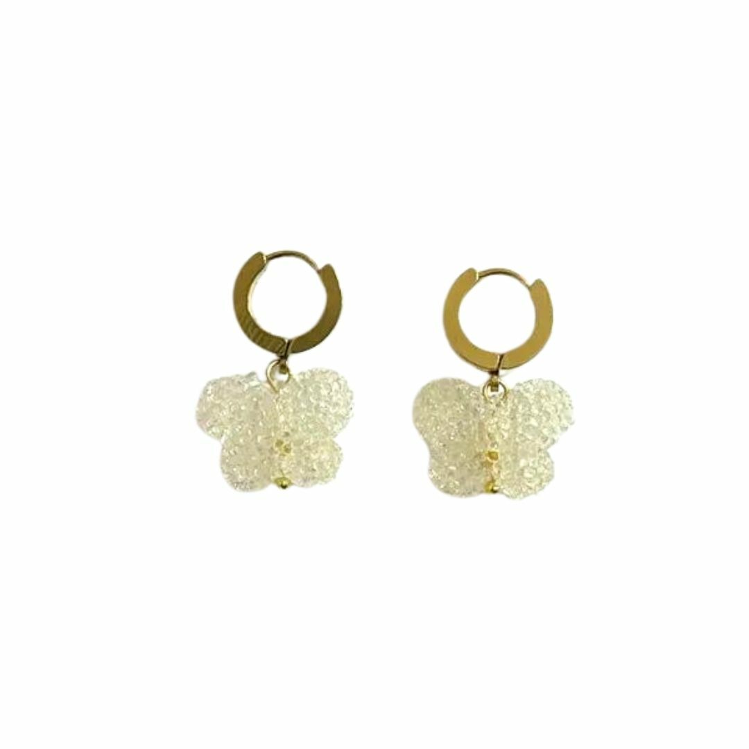 1MY0607-189 [MAYOL] Candyshack Butterfly Earrings Yellow/Gold (A-LX-E)