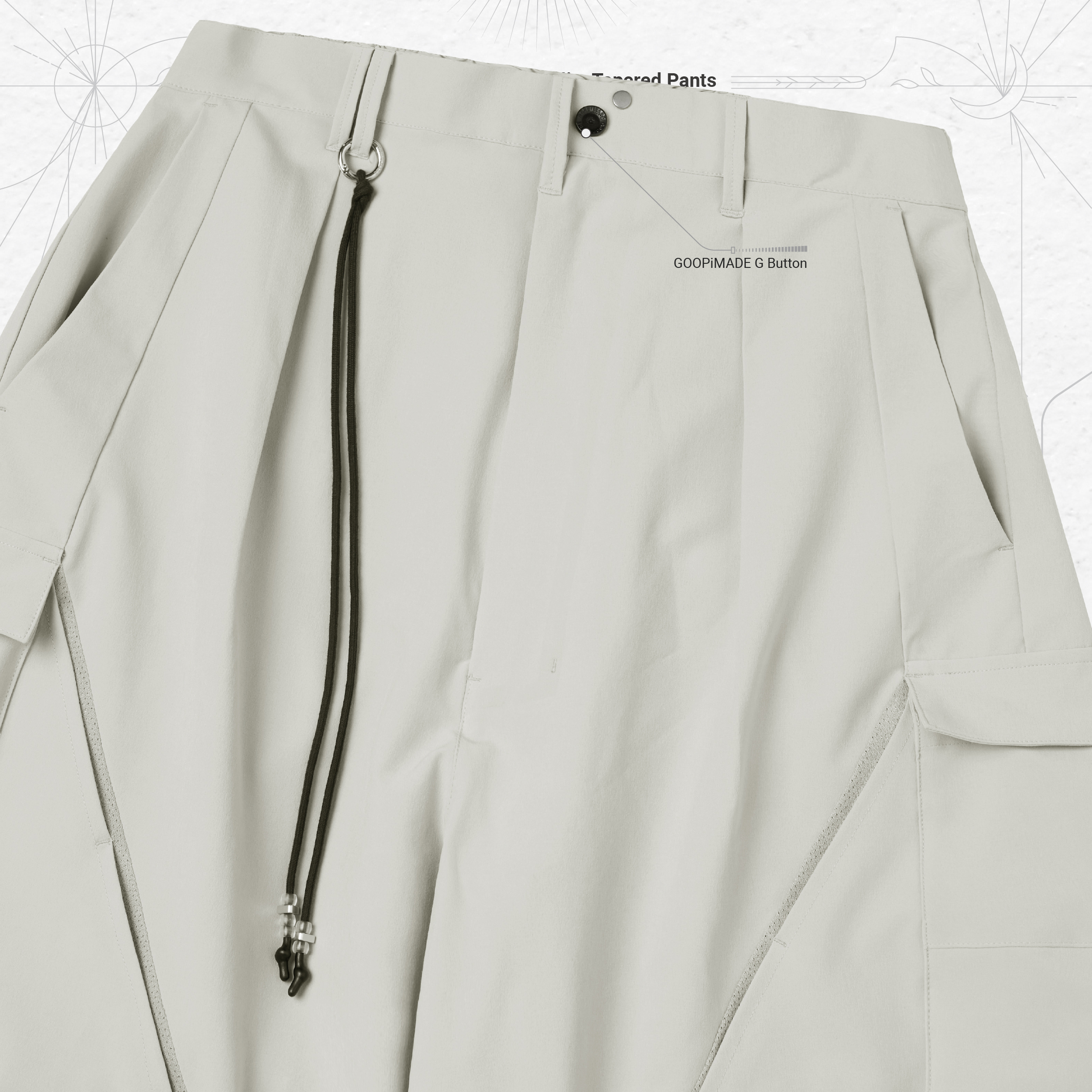 P-7S “WindShear” Utility Tapered Pants - Bone P-7S “WindShear” Utility Tapered Pants - Bone
