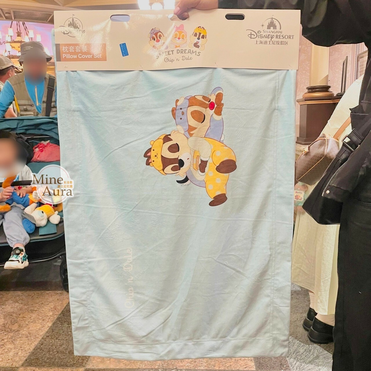 (限時特價) 甜夢睡顏 暖暖家居系列 奇奇蒂蒂 Chip 'n Dale 圖案 枕頭套 2入組 -上海迪士尼樂園