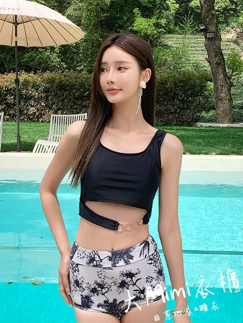 💎質感圖騰性感泳衣3件組