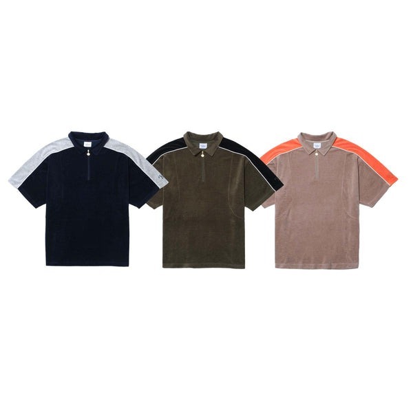KEBOZ VELOUR S/S HALF ZIP POLO