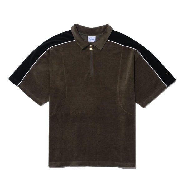 KEBOZ VELOUR S/S HALF ZIP POLO