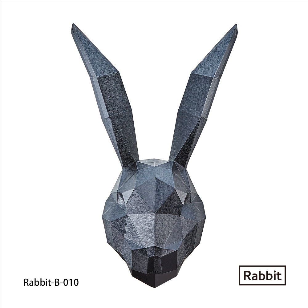 兔頭(黑皮革紋)拼圖