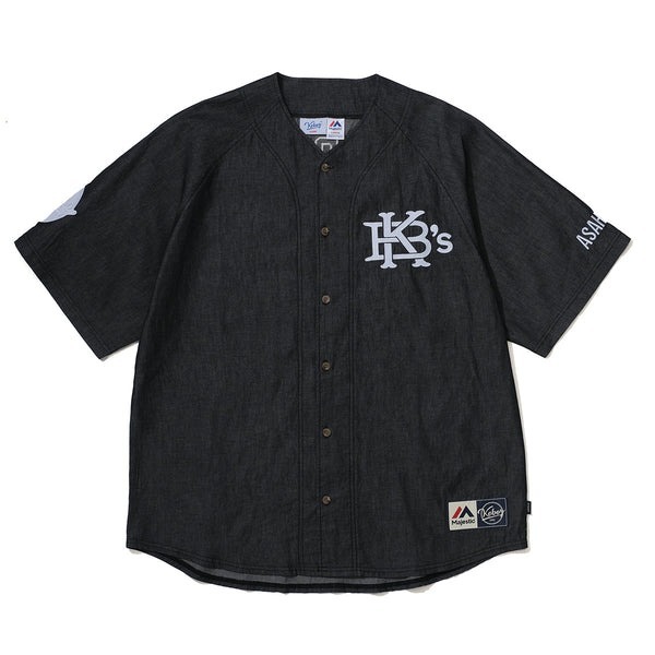 トップス KEBOZ DENIM BASEBALL SHIRT BLACK L original.jpg?1718029140