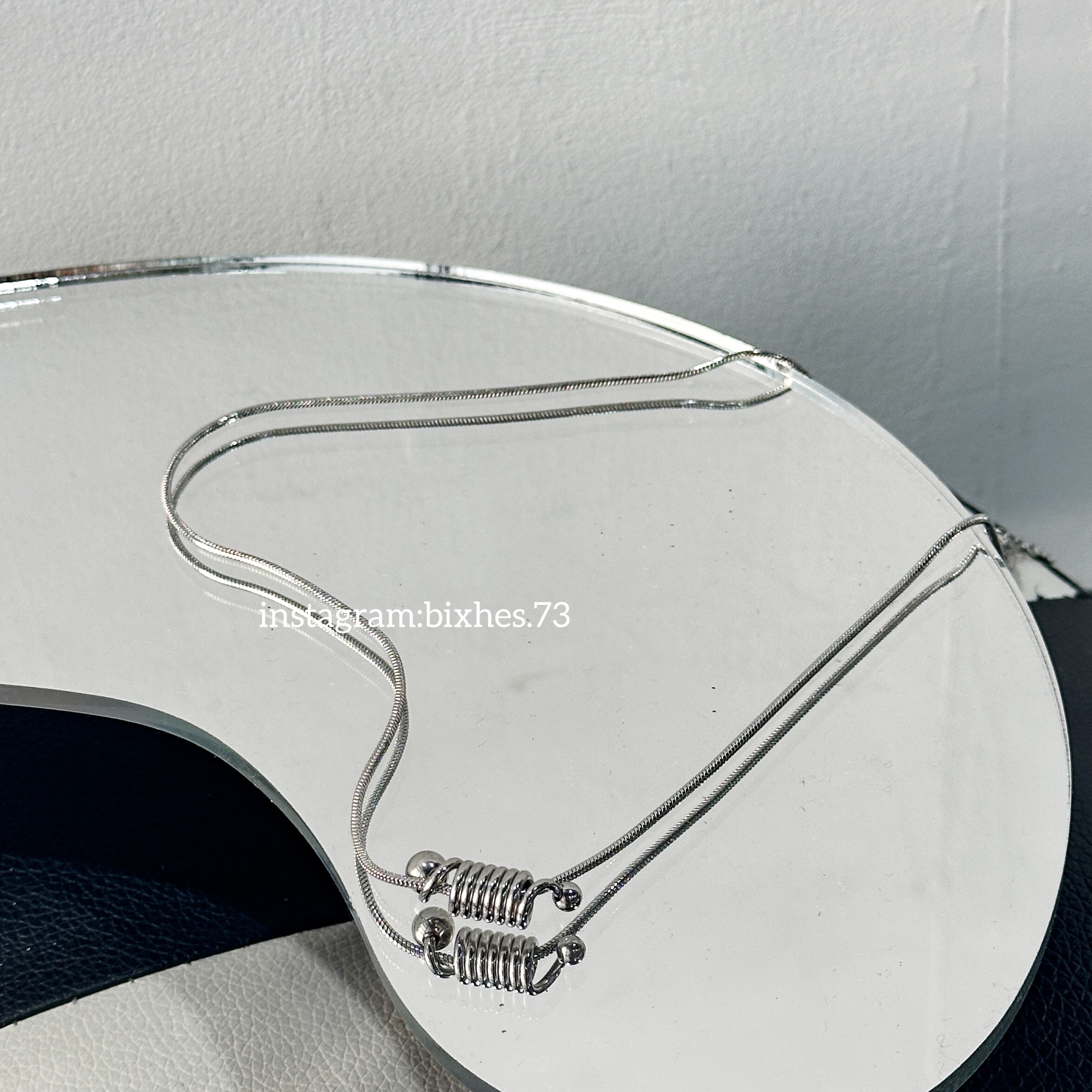 彈簧細蛇骨項鍊(K00067)