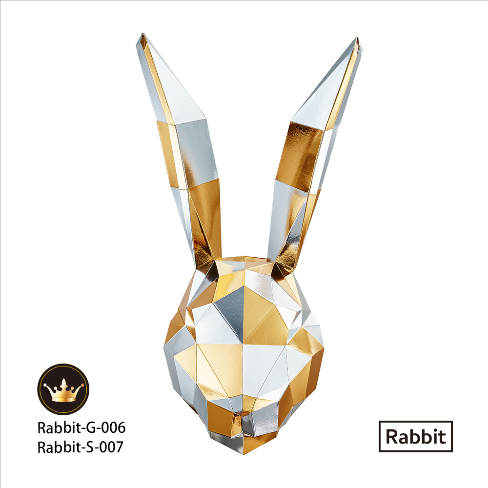 兔頭(全金箔)拼圖+兔頭(全銀箔)拼圖