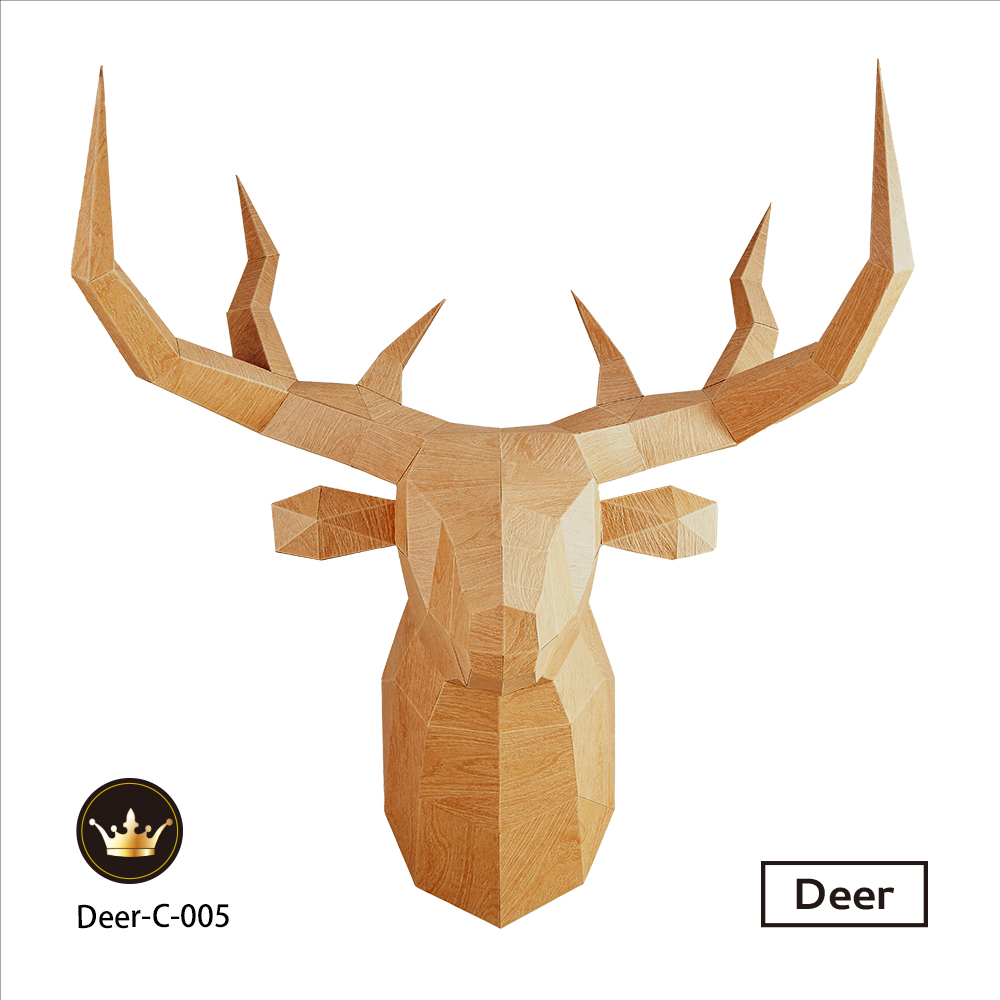 鹿頭(牛皮木紋)拼圖