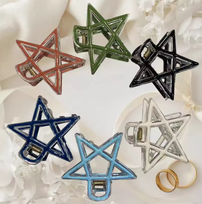 [2 FOR RM10] Colorful Transparent Star Hair Claw