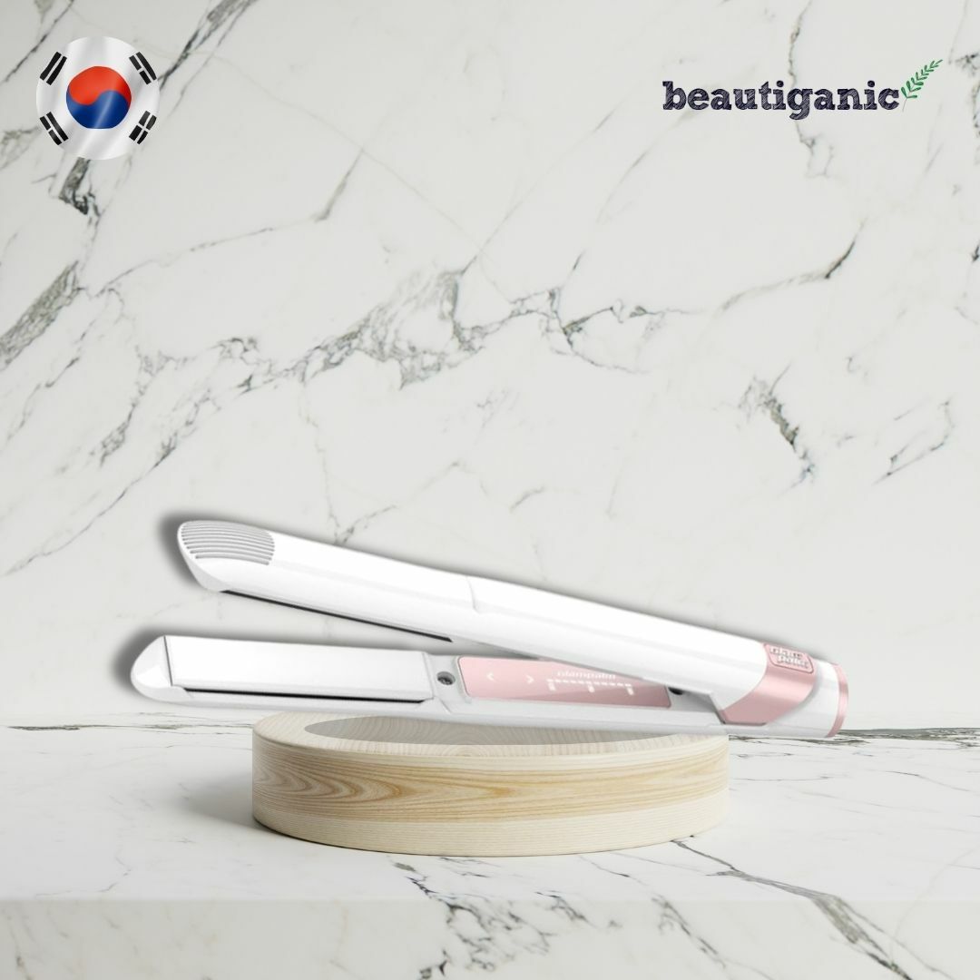 Glampalm GP201T 專業造型夾 [平面｜板闊1寸] - 雪白櫻花粉 [限量系列 ] - 2年官方保養