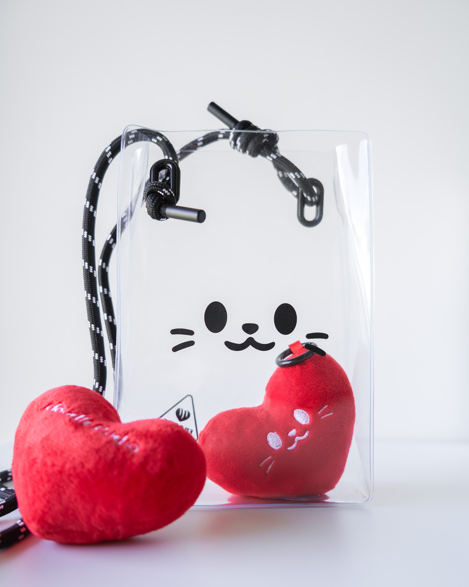 喵喵透明防水單肩斜背包