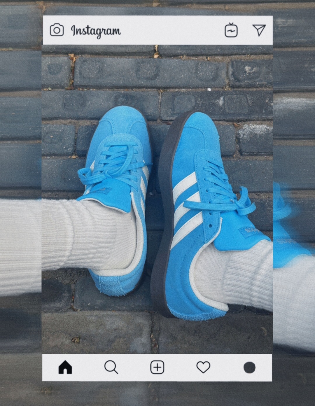 藍田／吉米 - 代購 Adidas Vl Court 寶寶藍 德訓鞋 荔枝皮 麂皮 三線 復古 JI0496